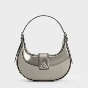 Tas Bahu Belted Metallic Accent Trice