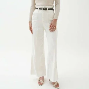 Mississippi Wide Leg High Waist Celana Denim Wanita L03000154M Offwhite